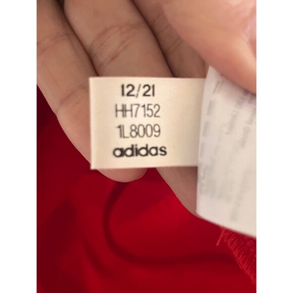 Adidas Originals X Ivy Park Latex Mini Dress Women's Size Medium Red - Picture 10 of 13